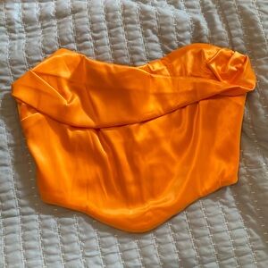 Corset strapless cropped top